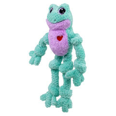 Valentines Knots Frog, Mint & Purple